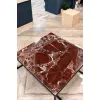 Журнальный столик из мрамора Rosso Levanto